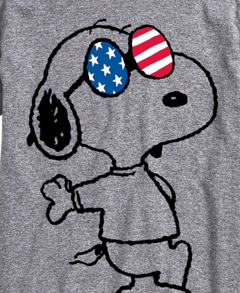 Men's Peanuts USA Snoopy Glasses Short-Sleeve Graphic T-Shirt