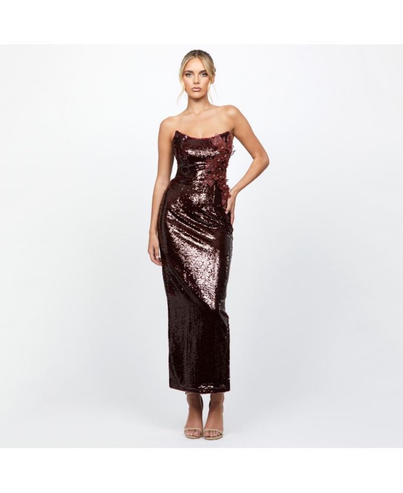 Edith Scoop Strapless Midaxi