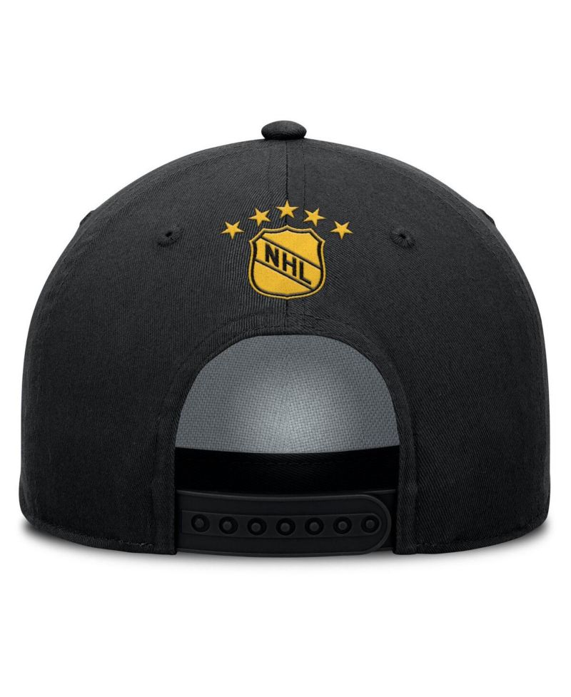 Men's Black Boston Bruins Decades Collection A-Frame Rope Adjustable Hat