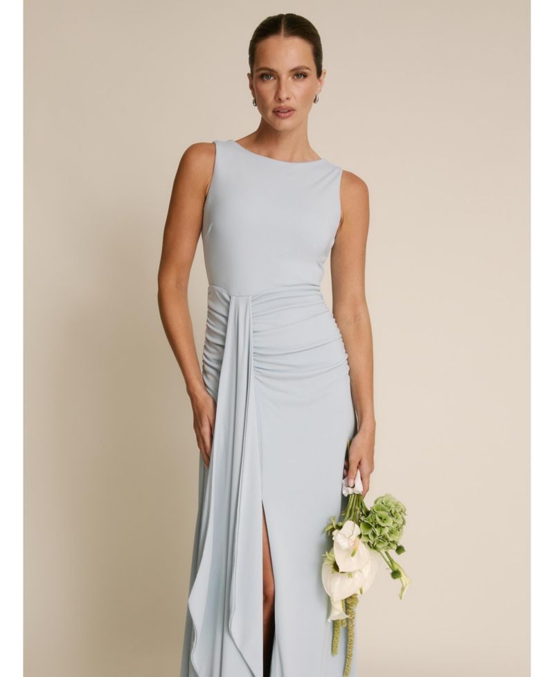 Women's Drape Gathered Sleeveless Stretch