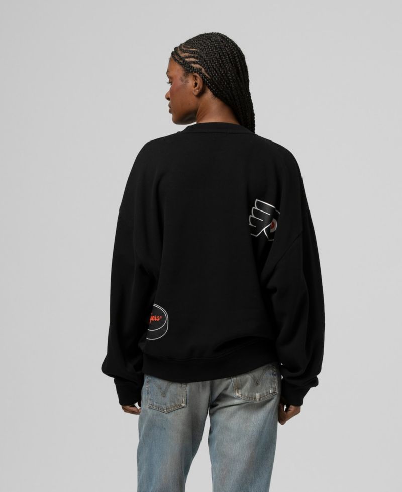 Women's Black Philadelphia Flyers Vintage Crewneck Sweatshirt