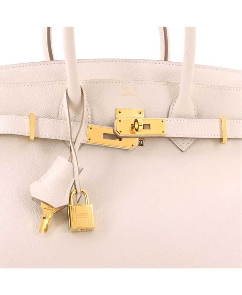 Pre-Owned Hermes Birkin 30 Handbag Light Epsom with Gold Hardware