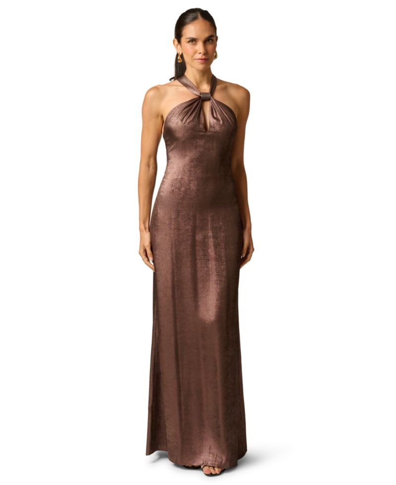 Women's Foiled Chiffon Long Dress