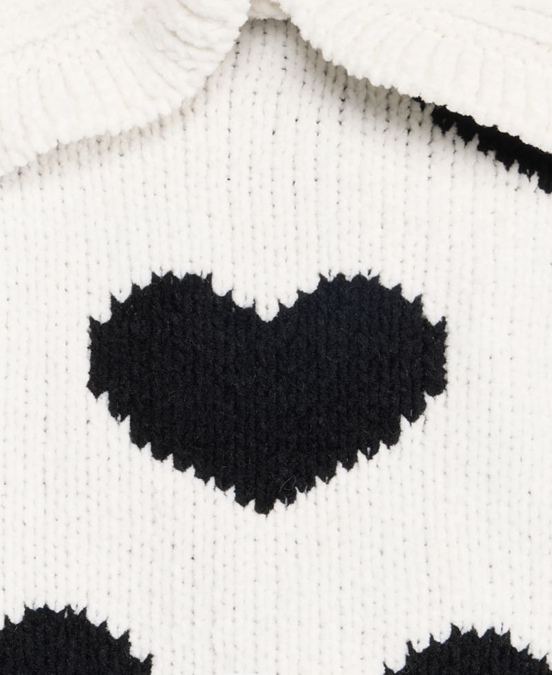 Baby Girls' 3M-24M Collared Hearts Sweater & Pants, 2-Piece Set