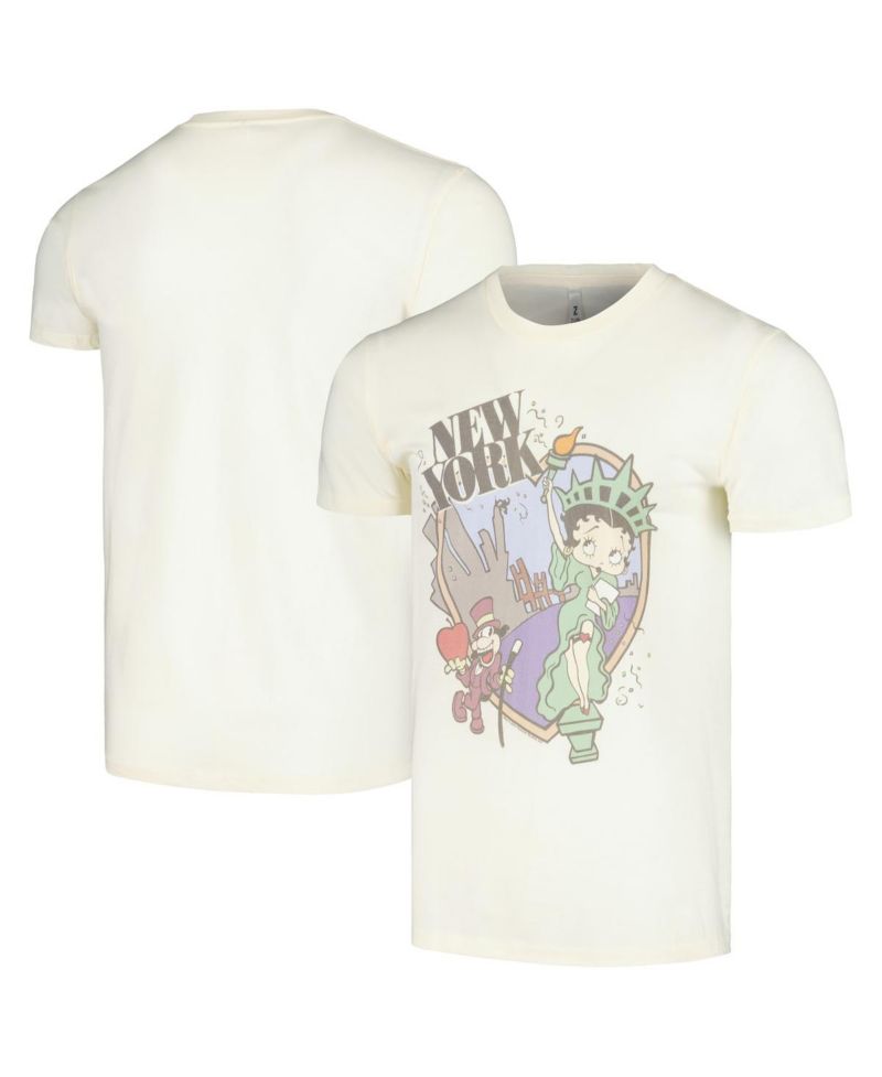 Men's and Women's Cream Betty Boop Graphic T-Shirt