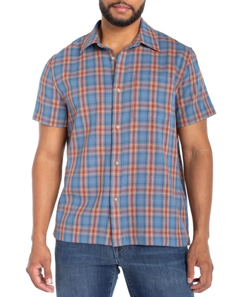 Men's Short-Sleeve Plaid Shirt