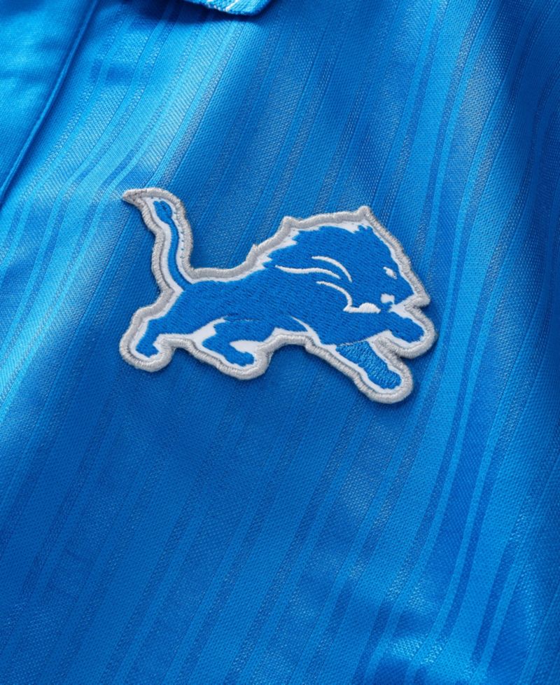 Men's Blue Detroit Lions Football x Football Collared Fan Jersey