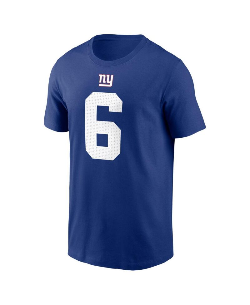 Men's Jaxson Dart Royal New York Giants Name & Number T-Shirt