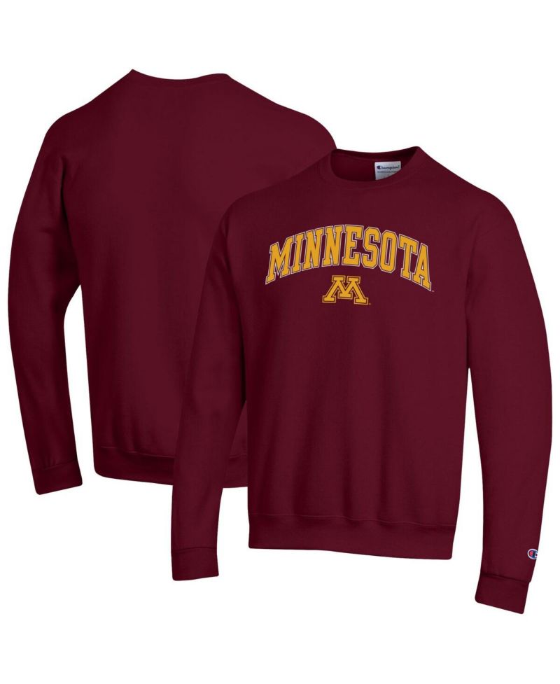 Men's Maroon Minnesota Golden Gophers Arch Over Logo Pullover Sweatshirt