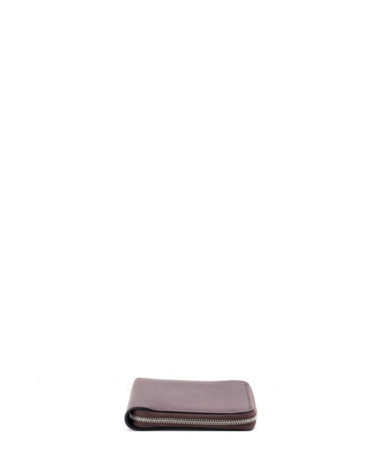 Pre-Owned Hermes Compact Zipengo H Verso Bifold Wallet Leather