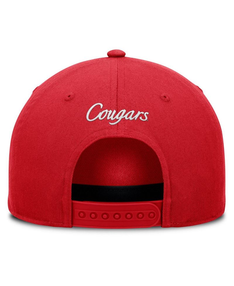 Men's Red Houston Cougars Foul Ball Rope Adjustable Hat