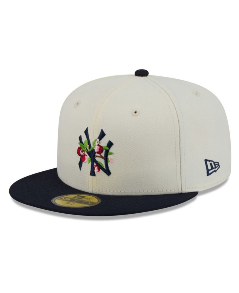 Men's White/Navy New York Yankees Blossom 59FIFTY Fitted Hat