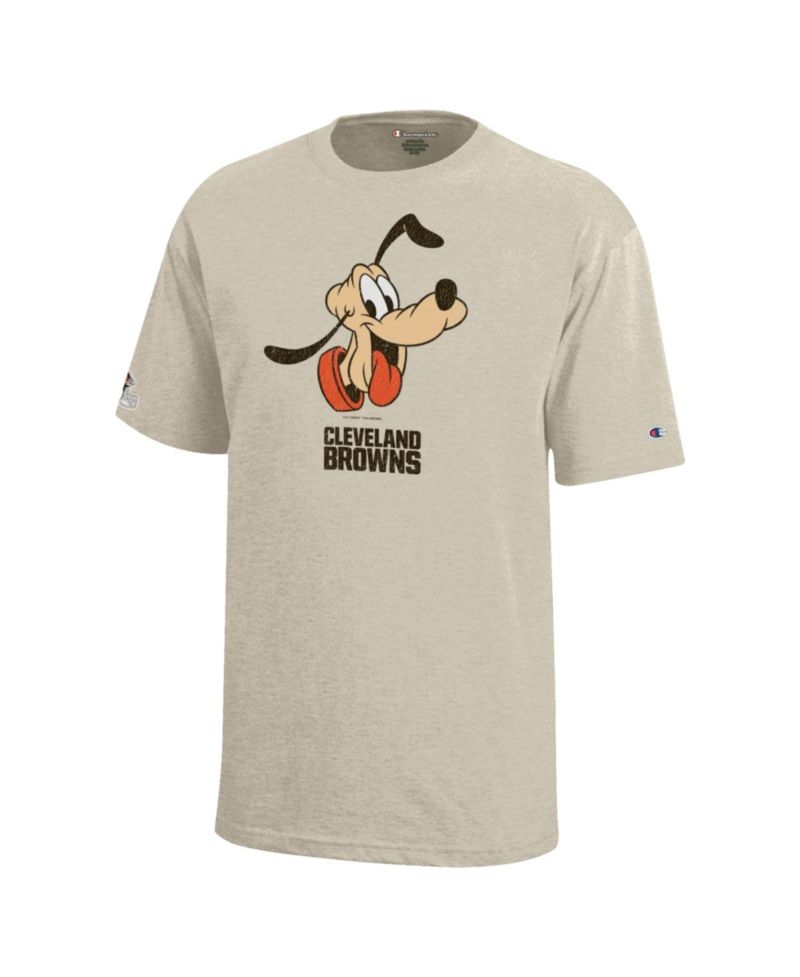 Big Boys and Girls Disney x Oatmeal Cleveland Browns Pluto T-Shirt