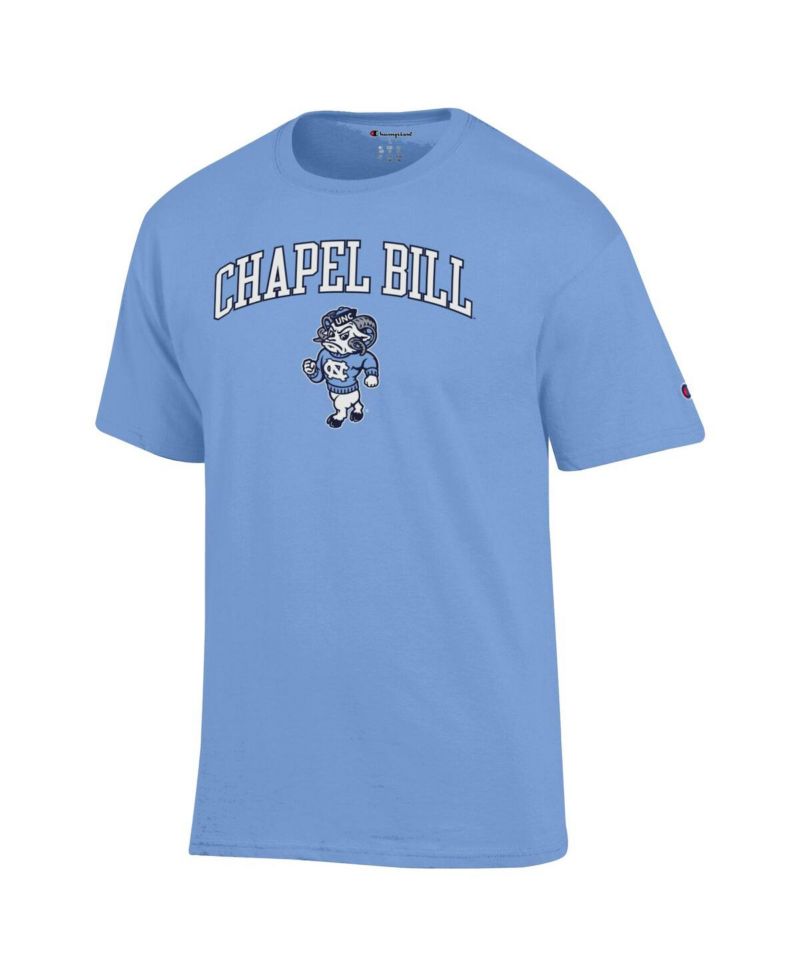 Men's Carolina Blue North Carolina Tar Heels Chapel Bill Mascot T-Shirt