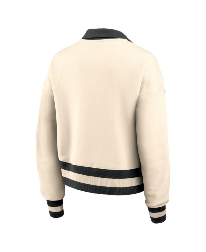 Women's Cream/Navy Penn State Nittany Lions Legacy Half-Zip Sweatshirt