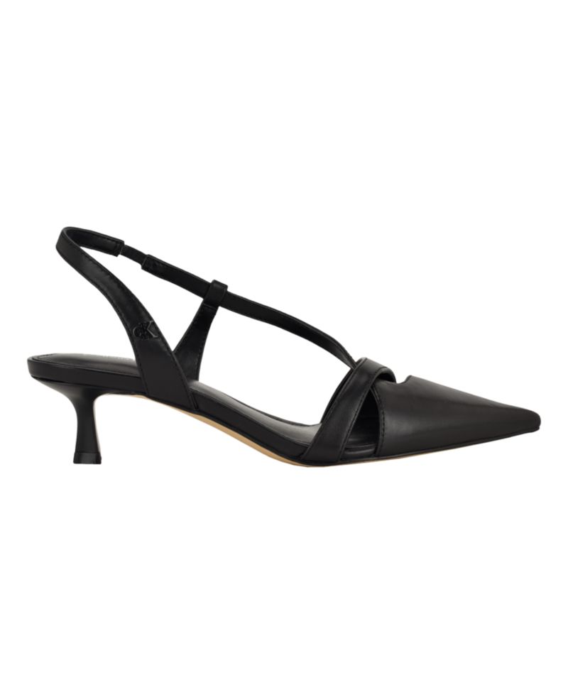 Women's Arlanna Asymmetrical Kitten Heel Slingback Pumps