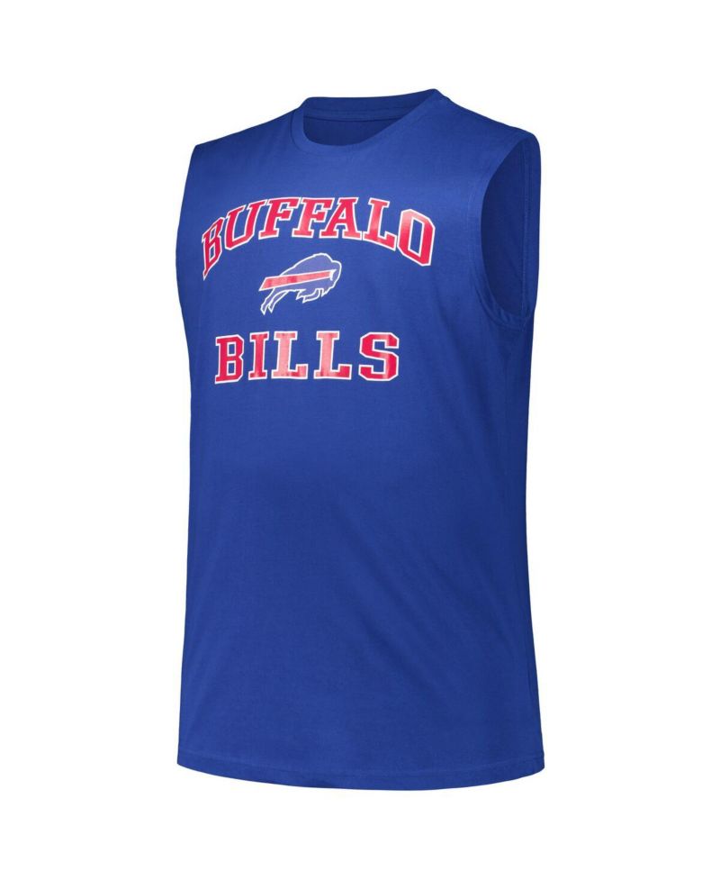 Men's Josh Allen Royal Buffalo Bills Big & Tall Muscle Tank Top