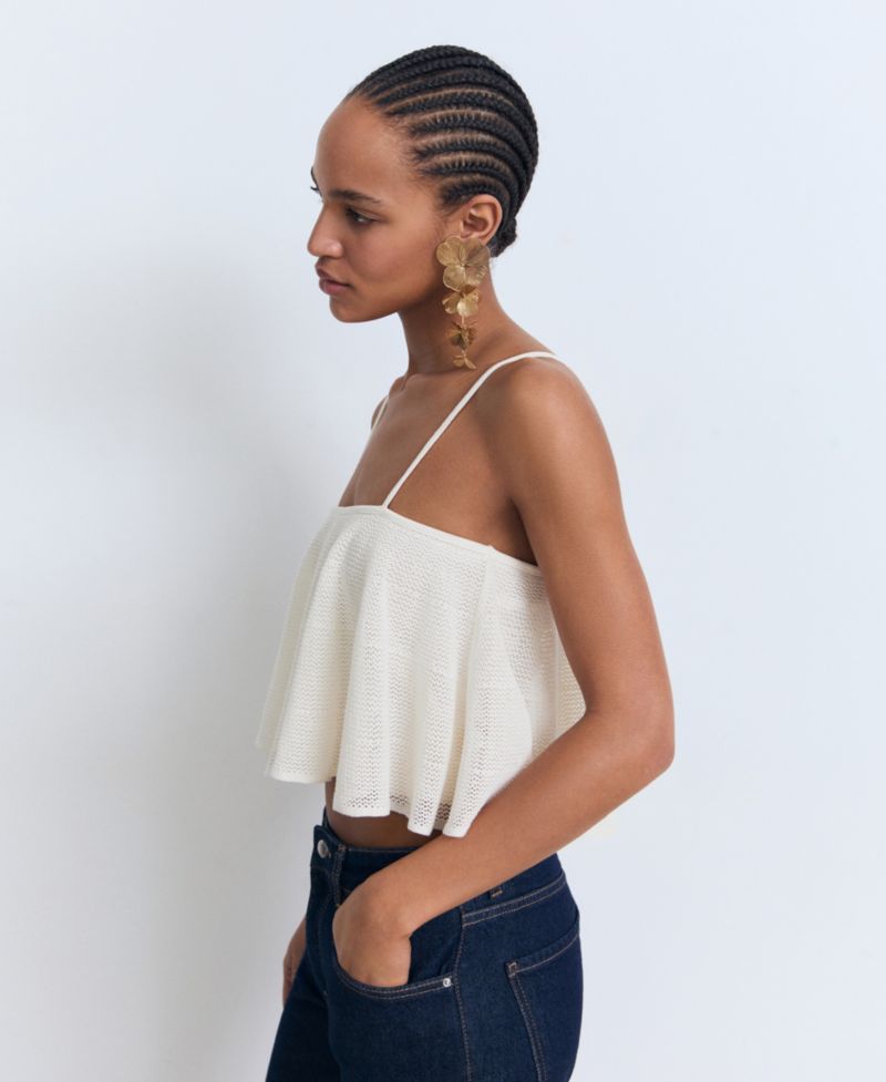 Women's Ruffle Knit Top
