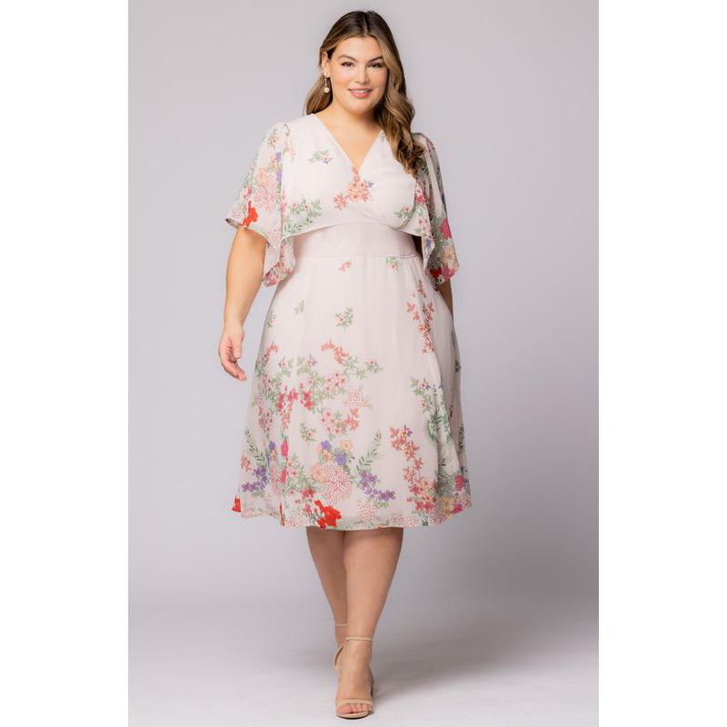 Plus Size Breezy Border Print Cocktail Dress