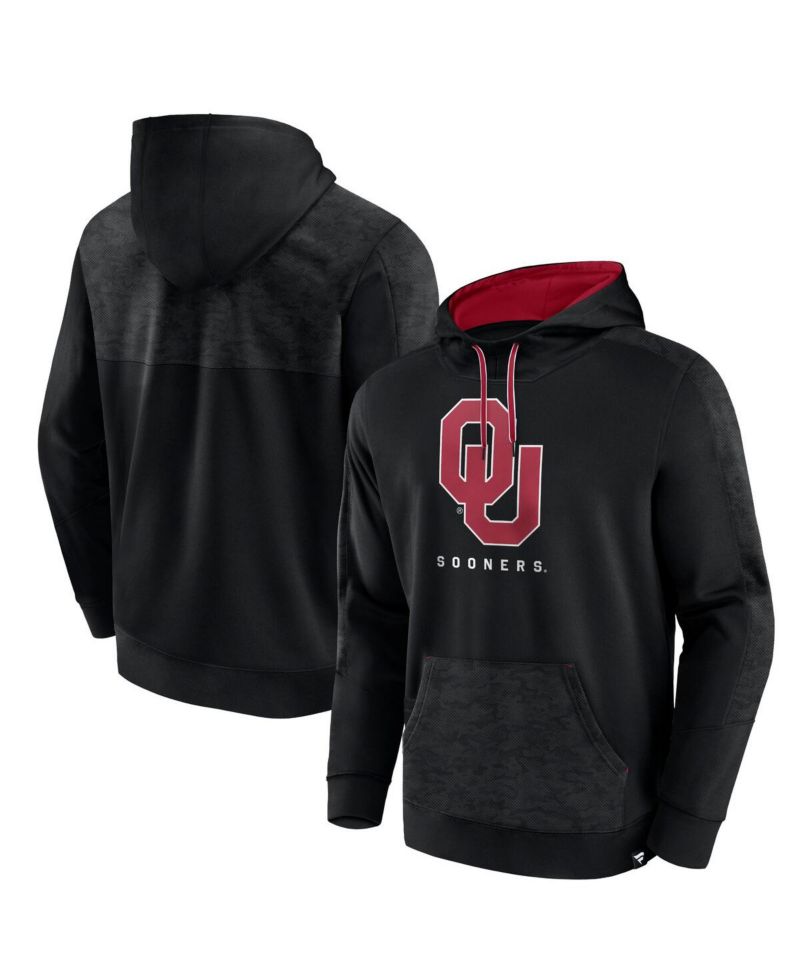Men's Black Oklahoma Sooners Defender Pullover Hoodie