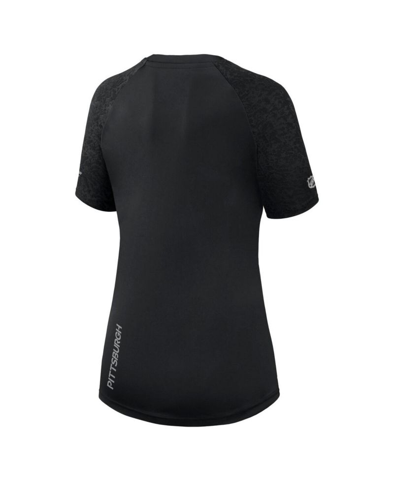 Women's Black Pittsburgh Penguins Authentic Pro Tech T-Shirt