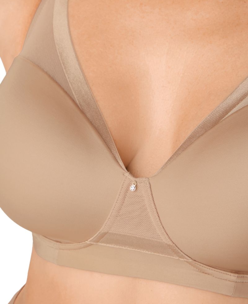 Women's Flawless Fit Wireless Moisture-Wicking Foam Cups Convertible T-Shirt Bra, DF1971