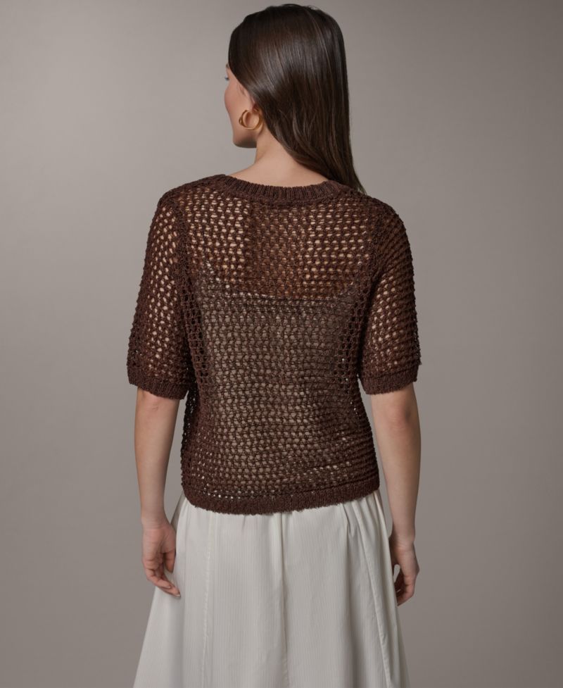 Women's Crewneck Short-Sleeve Sweater