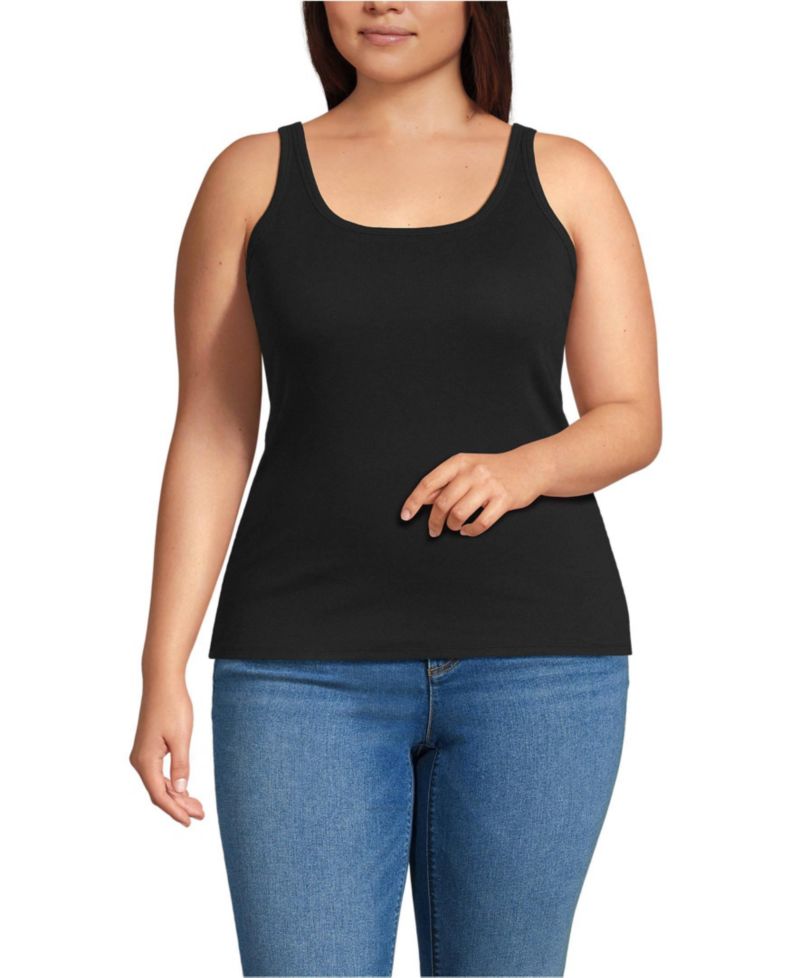 Plus Size Micro Rib Go-To Layering Tank