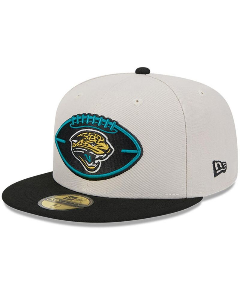 Men's Stone/Black Jacksonville Jaguars 2024 Sideline Historic 59FIFTY Fitted Hat
