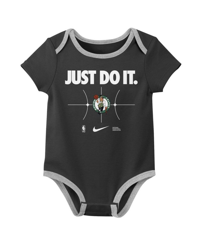 Baby Boys and Girls 2-Pack Kelly Green/Black Boston Celtics Just Do It Bodysuit Set