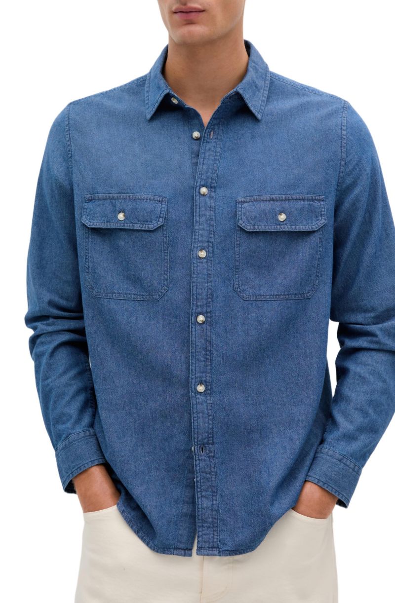 Men's Coastal Denim Pockets Shirt
