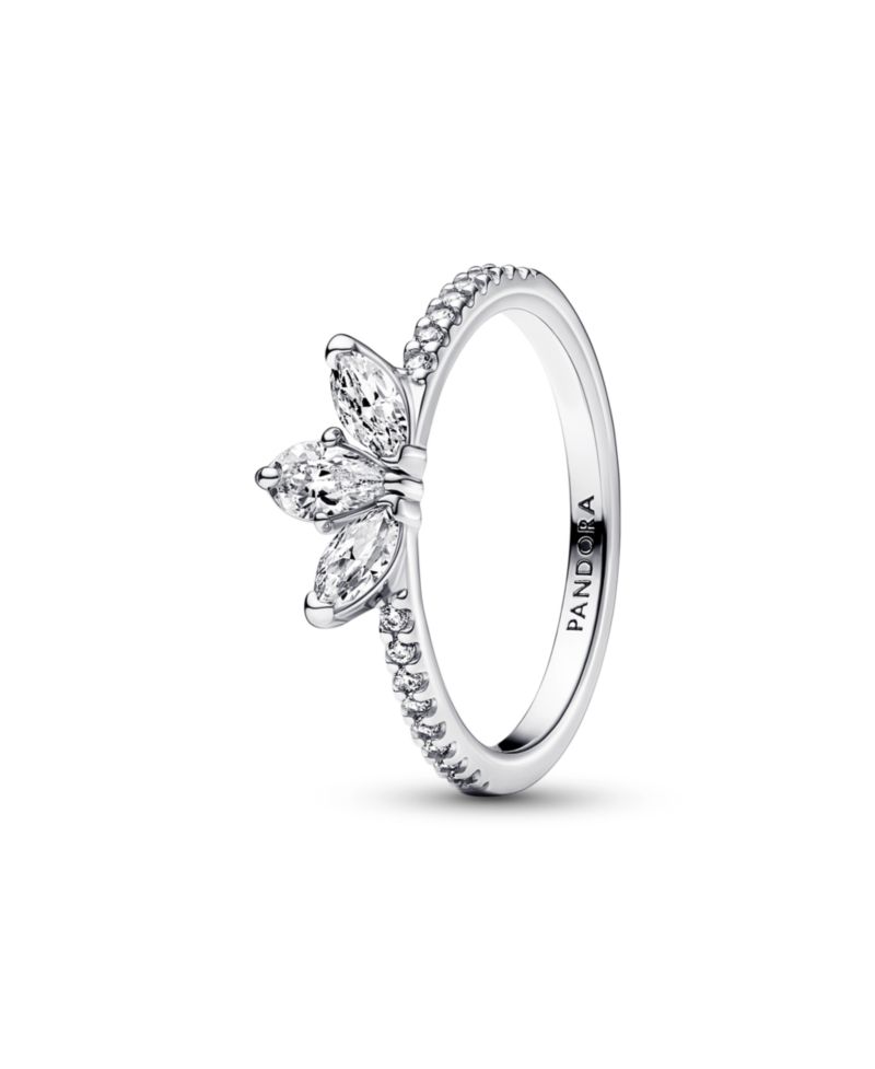 Cubic Zirconia Timeless Sparkling Herbarium Cluster Ring