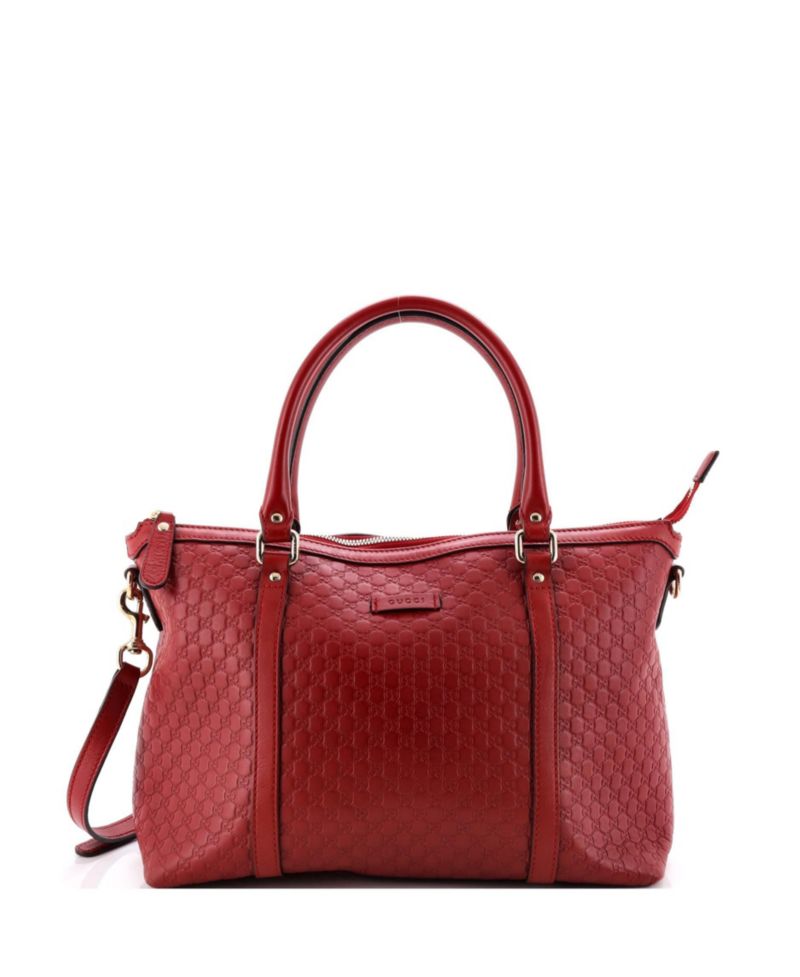 Medium Britt Convertible Dome Satchel Microguccissima Leather