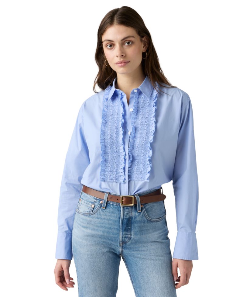 Premium Women's Harlie Tuxedo Boyfriend Shirt