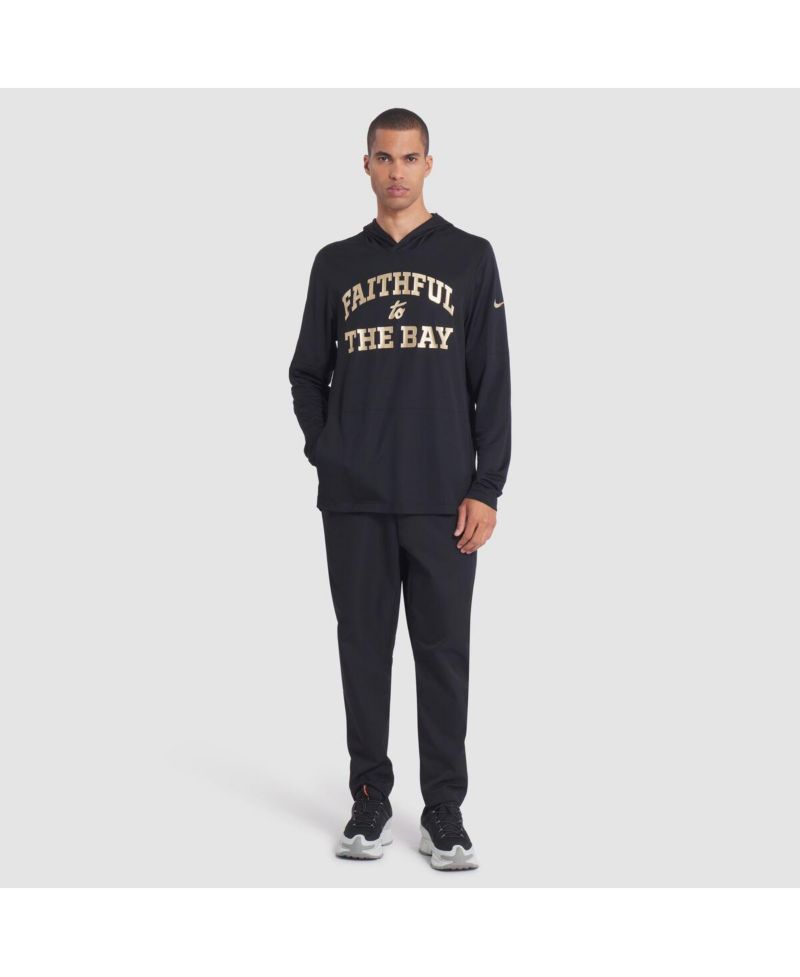 Men's Black San Francisco 49ers 2025 Rivalries Collection Sideline Dri-FIT Long Sleeve Hoodie T-Shirt