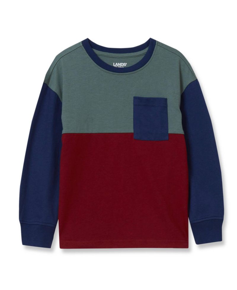 Boys Long Sleeve Colorblock Shirt