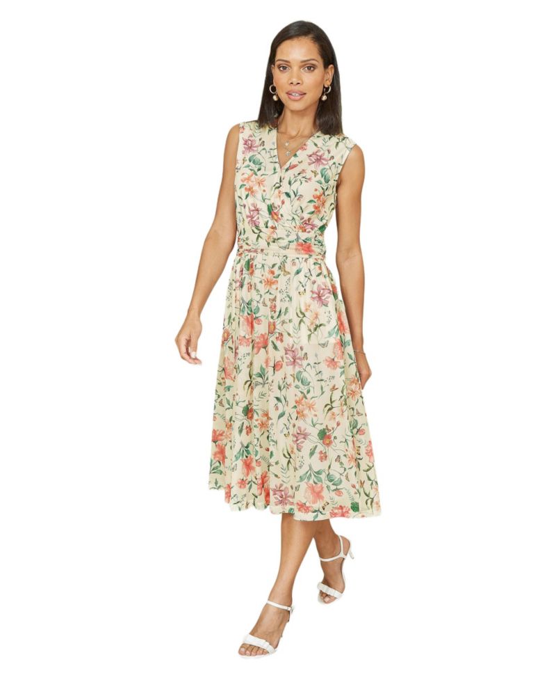 Women's Mesh Stretch Midi Dress