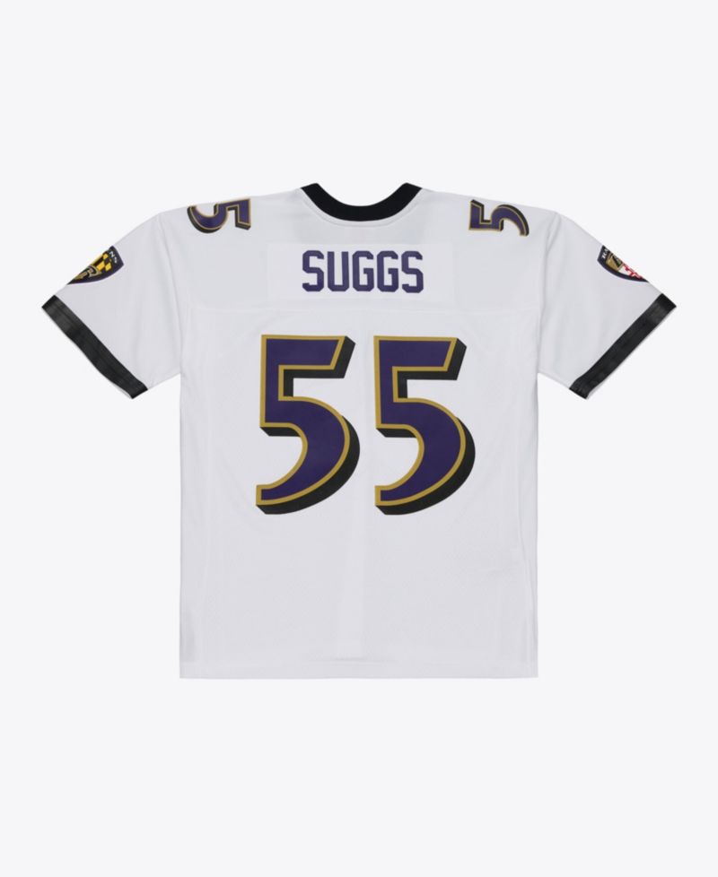 Men's Terrell Suggs White Baltimore Ravens 2003 Legacy Replica Player Jersey
