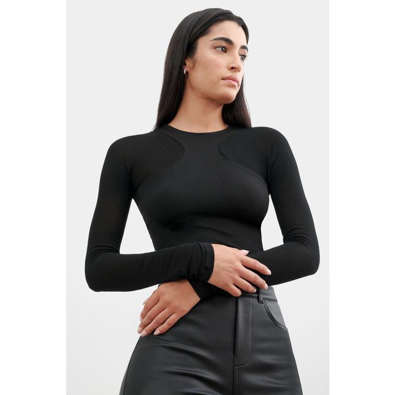 Women's Yada Sporty Racerback Sheer-Sleeve Fitted Jersey Top