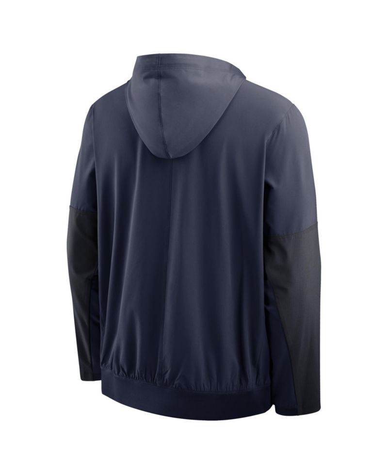 Men's Navy Michigan Wolverines Anorak Half-Zip Hoodie Jacket