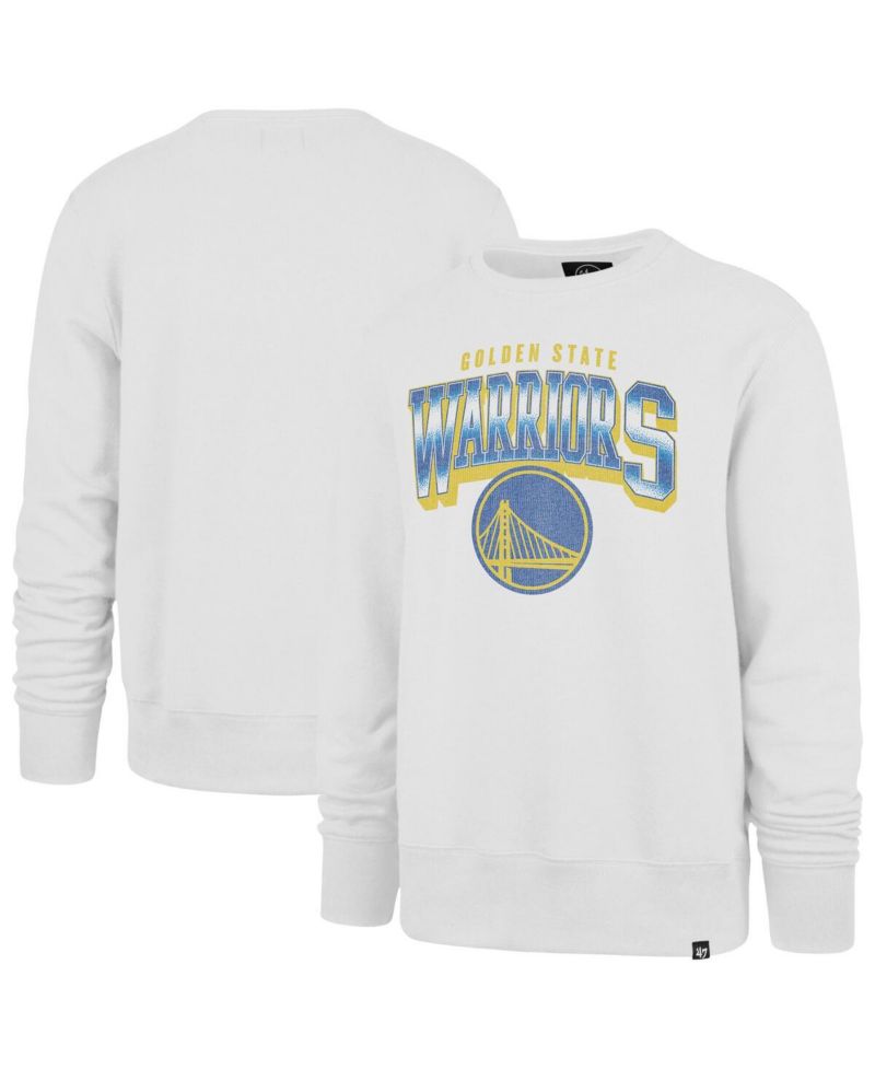 Men's White Golden State Warriors Spotlight Headline Pullover Sweatshirt