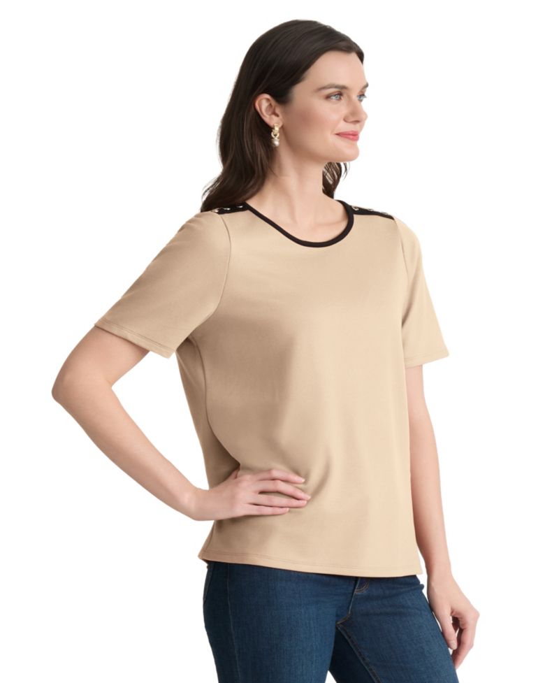 Petite Drop Shoulder Top