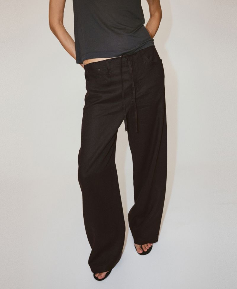 Women's Bow Linen Pants