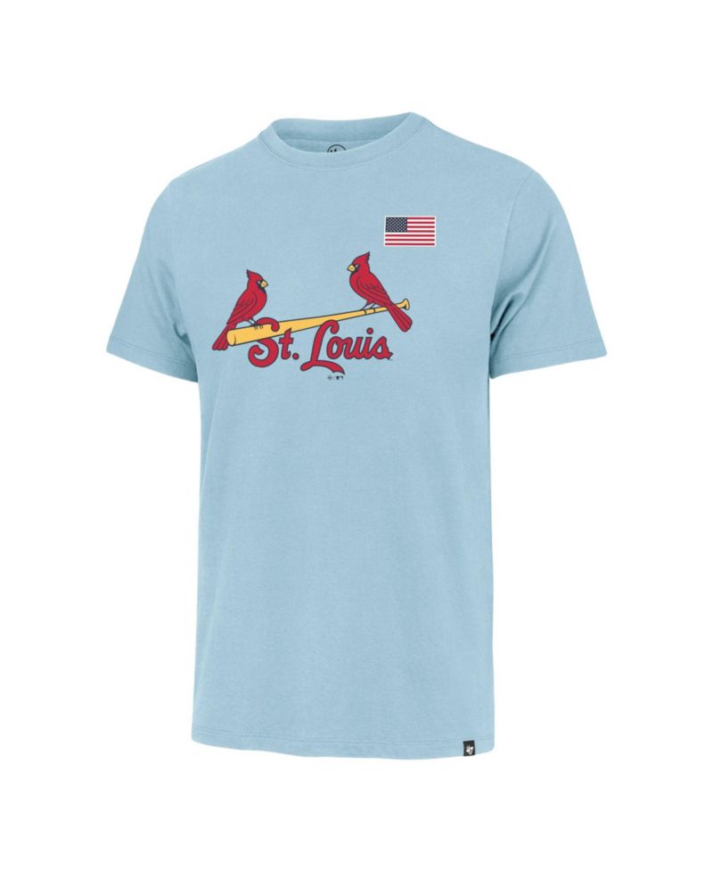 Men's Light Blue St. Louis Cardinals Heritage U.S. Flag T-Shirt