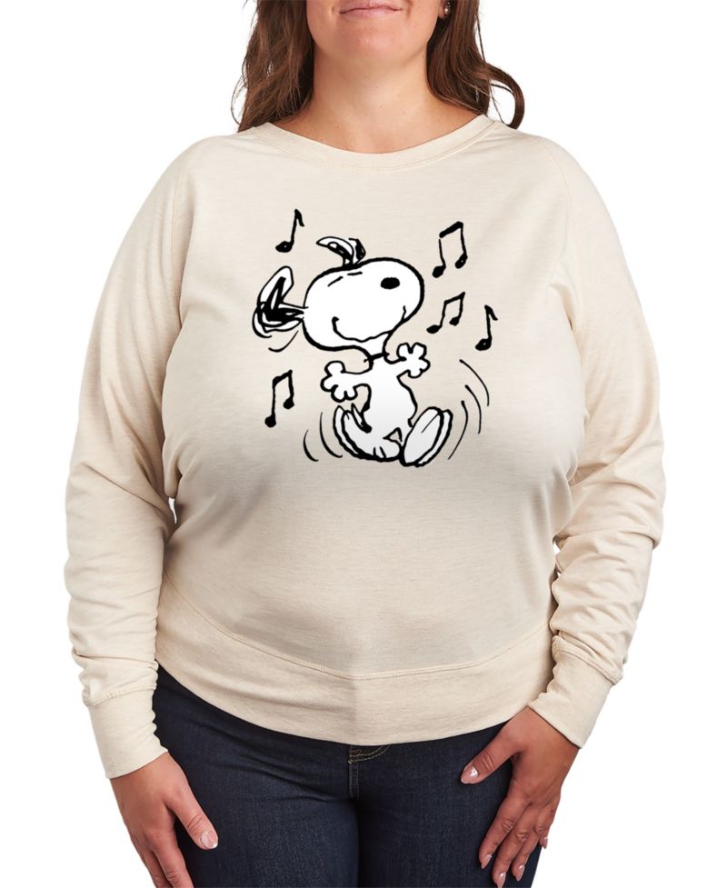 Plus Size Peanuts Snoopy Dance Graphic Pullover T-Shirt