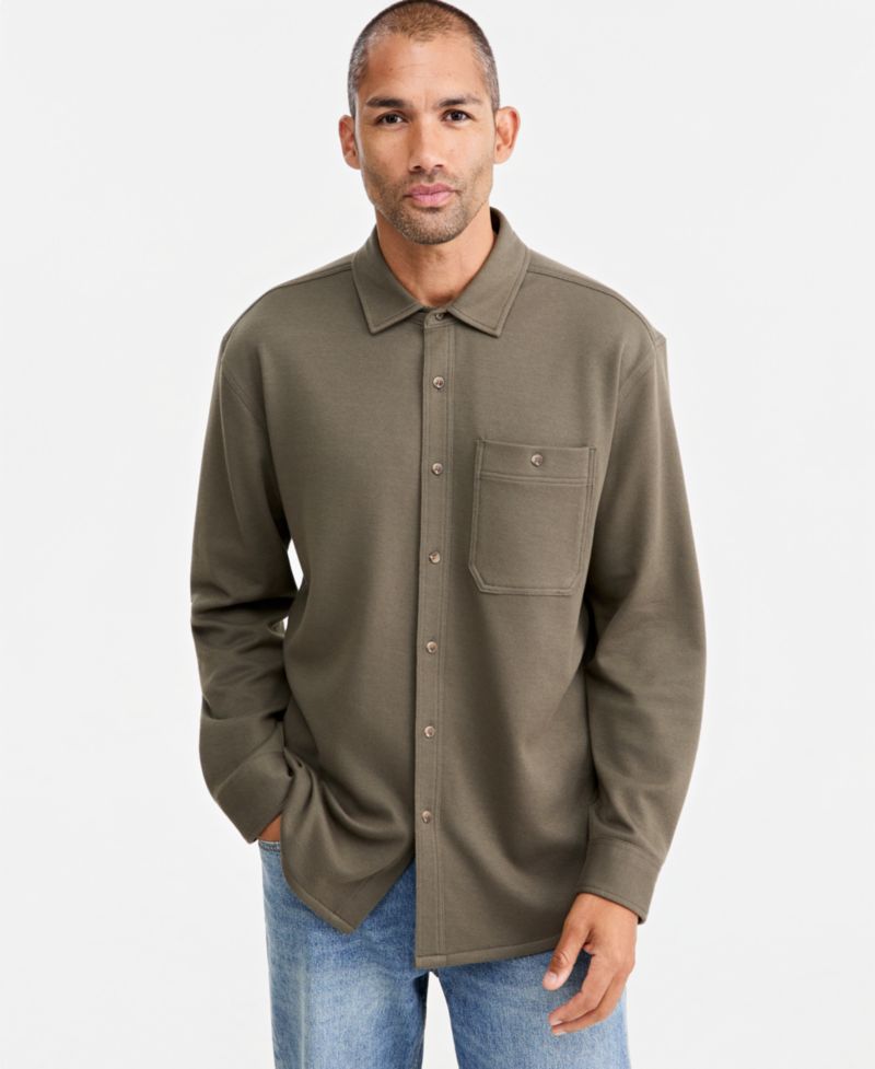 Men's Knit Long-Sleeve Shirt