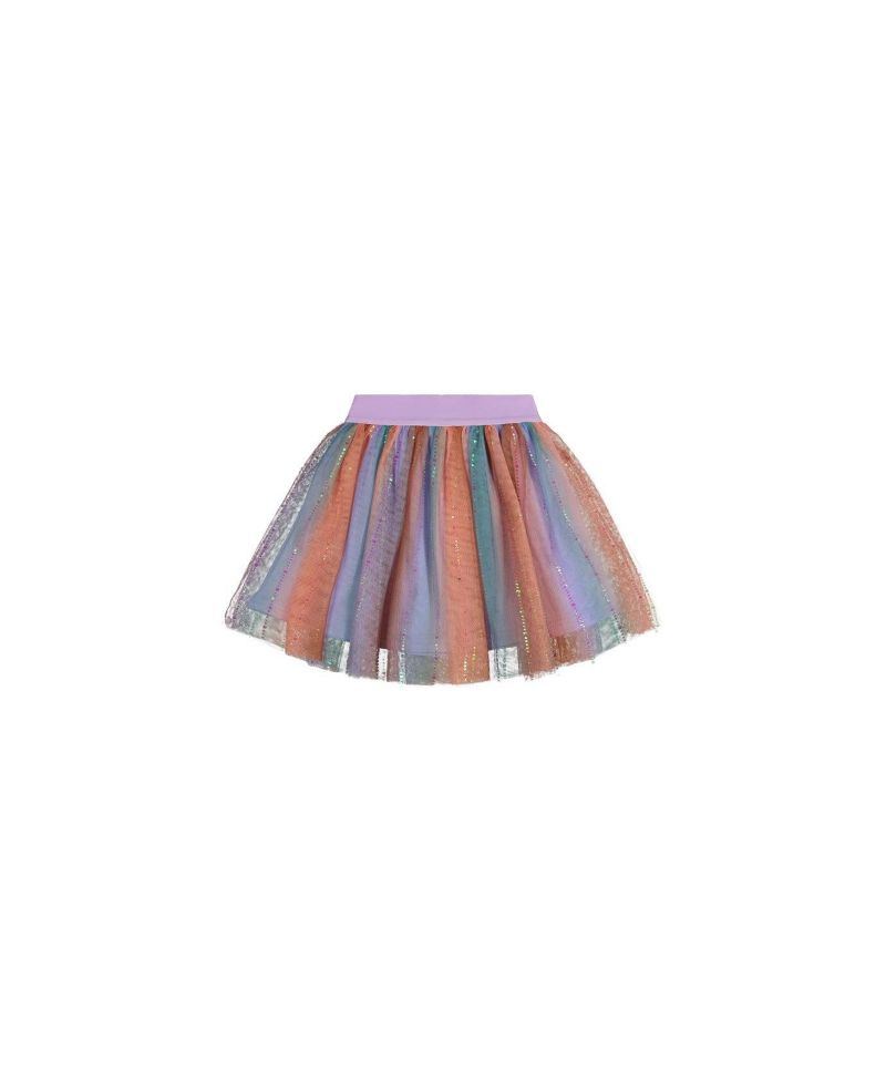 Little and Big Girl ( size 6 to 12 )Skirt Multicolor Gradient