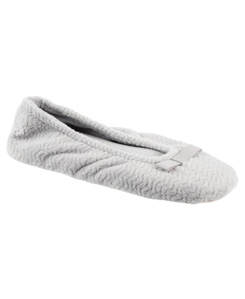Women's Chevron Micro Terry Ballerina Slipper