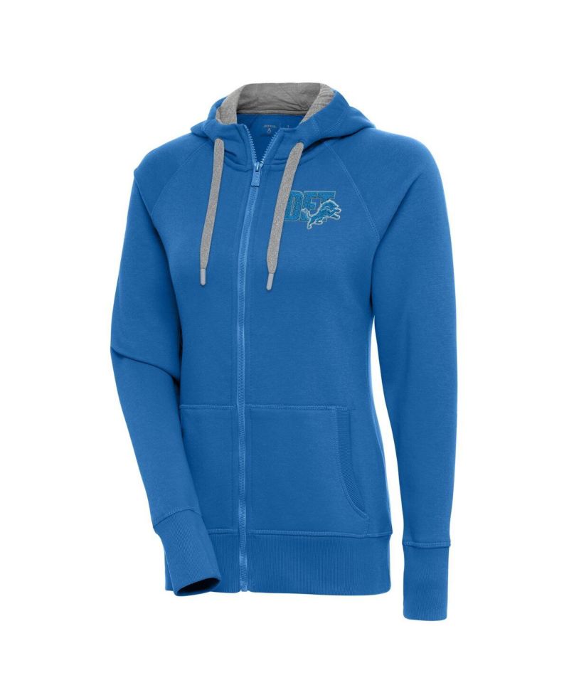Women's Blue Detroit Lions Victory Full-Zip Hoodie