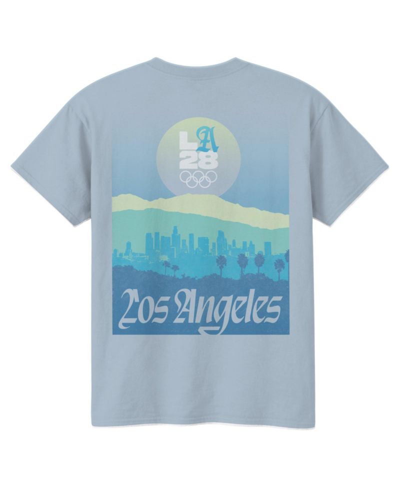 Men's Powder Blue LA28 Bluebell Collection Landscape T-Shirt